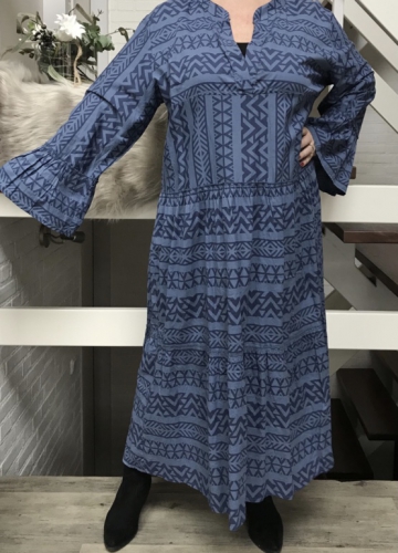 Bawełniana sukienka we wzory, Made in Italy, dostępne dwa kolory