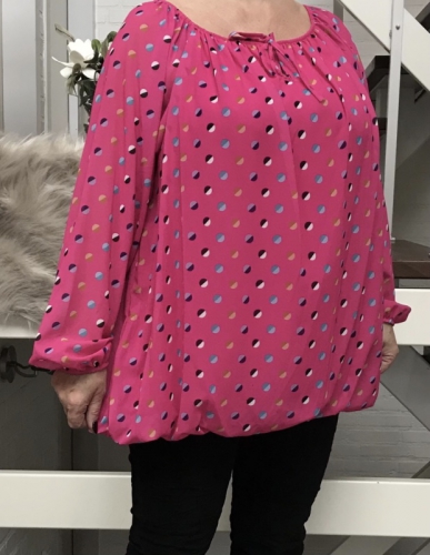 Bluzka damska oversize na podszewce, Made in Italy, dostępne dwa kolory
