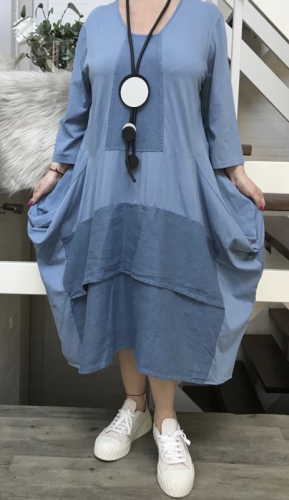 Lniano-bawełniana sukienka niemieckiej marki SINNE design ..., Moda Plus Size