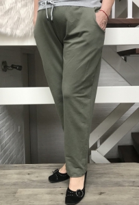 Bawełniane spodnie dresowe w odcieniu zieleni, Made in Italy