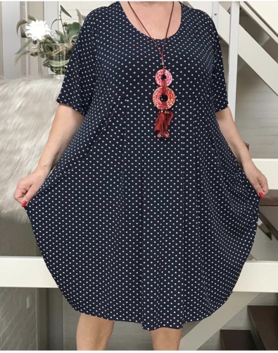 Wiskozowa sukienka w kropki, Made in Italy, różne kolory