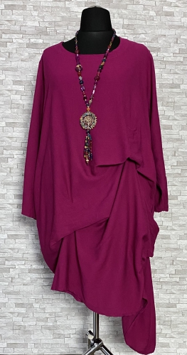 Asymetryczna sukienka Moonshine Fashion z regulowanymi zakładkami, dwa kolory