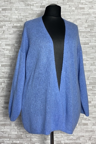 Moherowy sweter bez zapięcia, Made in Italy, dwa kolory