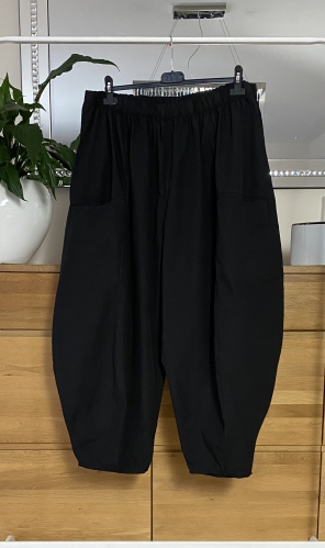 Bawełniane spodnie Moonshine Fashion z kieszeniami, model plus size
