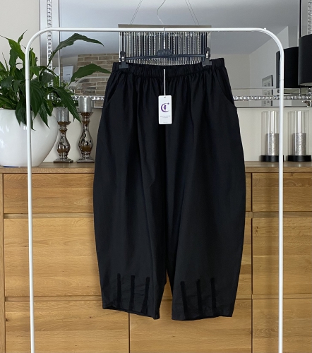 Bawełniane spodnie Moonshine Fashion z kieszeniami, model plus size
