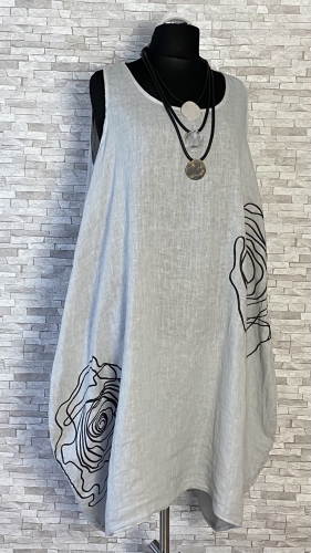 Lniana sukienka Moonshine Fashion, model plus size, dwa kolory