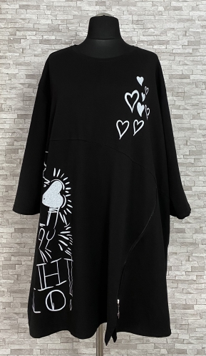 Bawełniana sukienka / tunika z zamkiem, dwa kolory