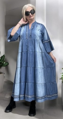 sukienka marki la bass w kolorze jeans