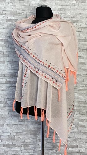 bawełniana chusta / szal z frędzlami