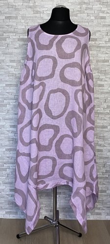 lniana sukienka moonshine fashion z asymetrycznym dołem, rozmiar 3