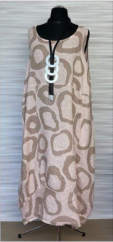 lniana sukienka moonshine fashion z kieszeniami, rozmiar 3