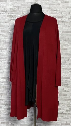 dzianinowy sweter / kardigan damski z kieszeniami, dwa kolory