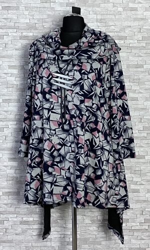 tunika new jersey z golfem, model plus size
