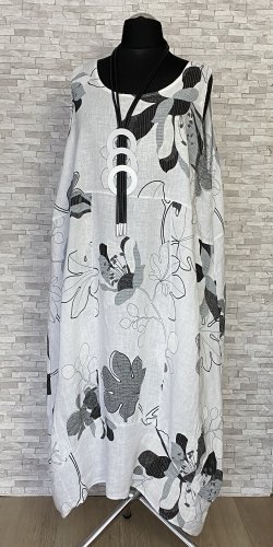 lniana sukienka moonshine fashion z kieszeniami, rozmiar 2, dwa kolory