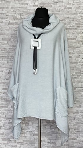 wiskozowa tunika z kapturem, duże rozmiary, dwa kolory