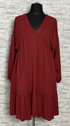 wiskozowa tunika / sukienka z dekoltem w szpic, dwa kolory