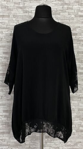 wiskozowa bluzka z koronką