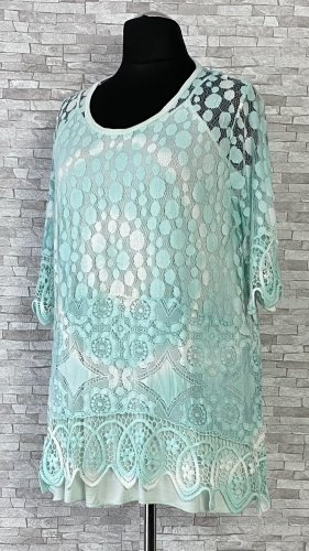 koronkowa bluzka w komplecie z koszulką na ramiączkach koronkowa bluzka w komplecie z koszulką na ramiączkach