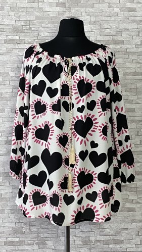 wiskozowa bluzka sissi z wiązaniem