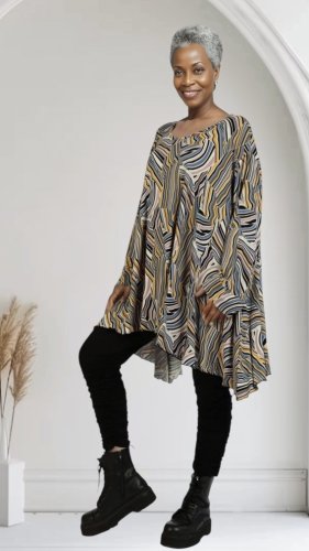 wiskozowa tunika akh exclusive we wzory