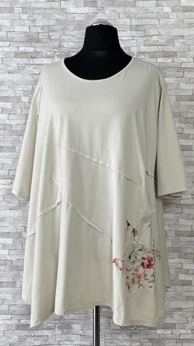 bawełniana tunika moonshine fashion z kwiatem, rozmiar 3, dwa kolory