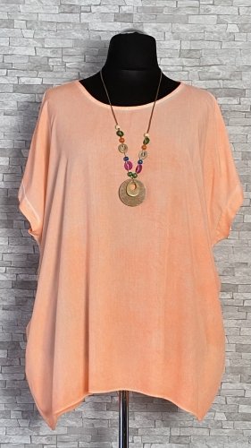 wiskozowa bluzka z naszyjnikiem wiskozowa bluzka z naszyjnikiem