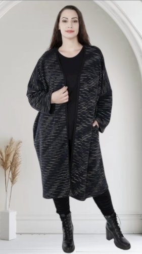 ciepły kardigan akh exclusive bez zapięcia