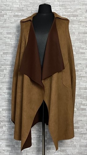 kamizelka damska z imitacji zamszu