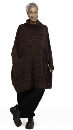 dzianinowy sweter z golfem marki akh exclusive, model plus size dzianinowy sweter z golfem marki akh exclusive, model plus size