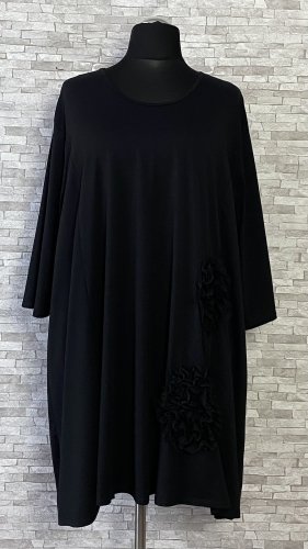 bawełniana tunika / sukienka z tiulowymi kwiatami bawełniana tunika / sukienka z tiulowymi kwiatami