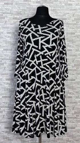 wiskozowa sukienka new jersey fashion we wzory