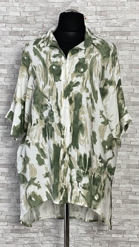 rozpinana bluzka / koszula damska z dłuższym tyłem