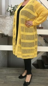 kardigan damski w kolorze żółtym kardigan damski w kolorze żółtym