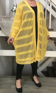 kardigan damski w kolorze żółtym kardigan damski w kolorze żółtym