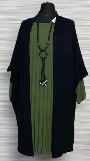 dzianinowy kardigan bez zapięcia