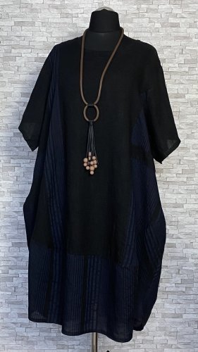 lniana sukienka marki mb germany z kieszeniami