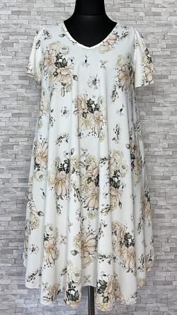 wiskozowa sukienka w kwiaty