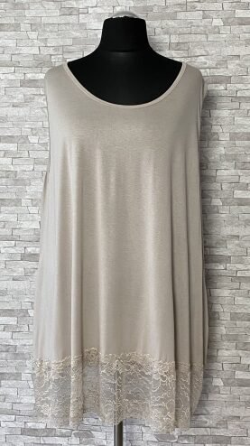 wiskozowa tunika moonshine fashion z koronką