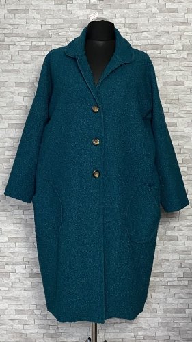 płaszcz damski typu boucle z kieszeniami płaszcz damski typu boucle z kieszeniami