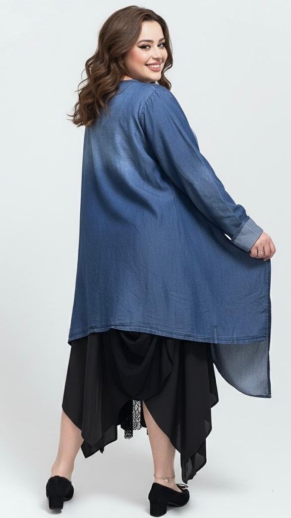 asymetryczna tunika tencel moonshine mode asymetryczna tunika tencel moonshine mode