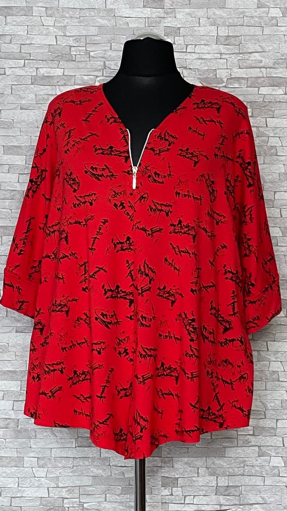 bluzka new jersey fashion z zamkiem bluzka new jersey fashion z zamkiem