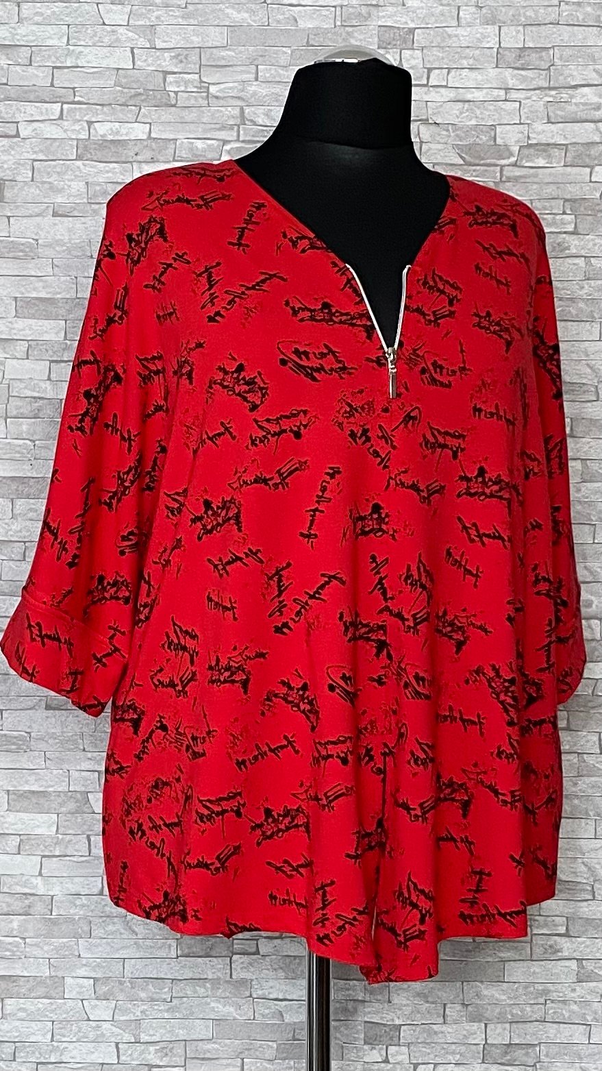 bluzka new jersey fashion z zamkiem bluzka new jersey fashion z zamkiem