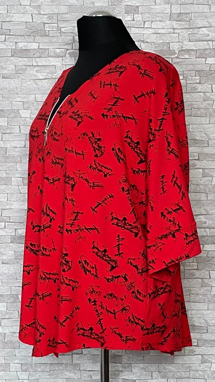 bluzka new jersey fashion z zamkiem bluzka new jersey fashion z zamkiem