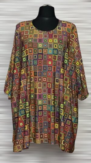tunika new jersey fashion w drobne kwadraty