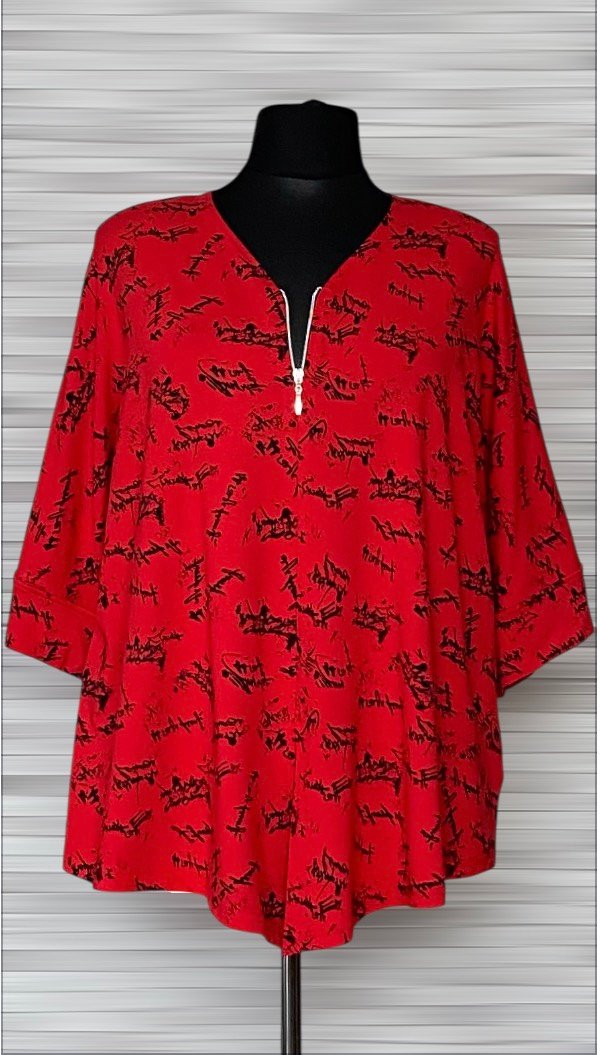 bluzka new jersey fashion z zamkiem bluzka new jersey fashion z zamkiem