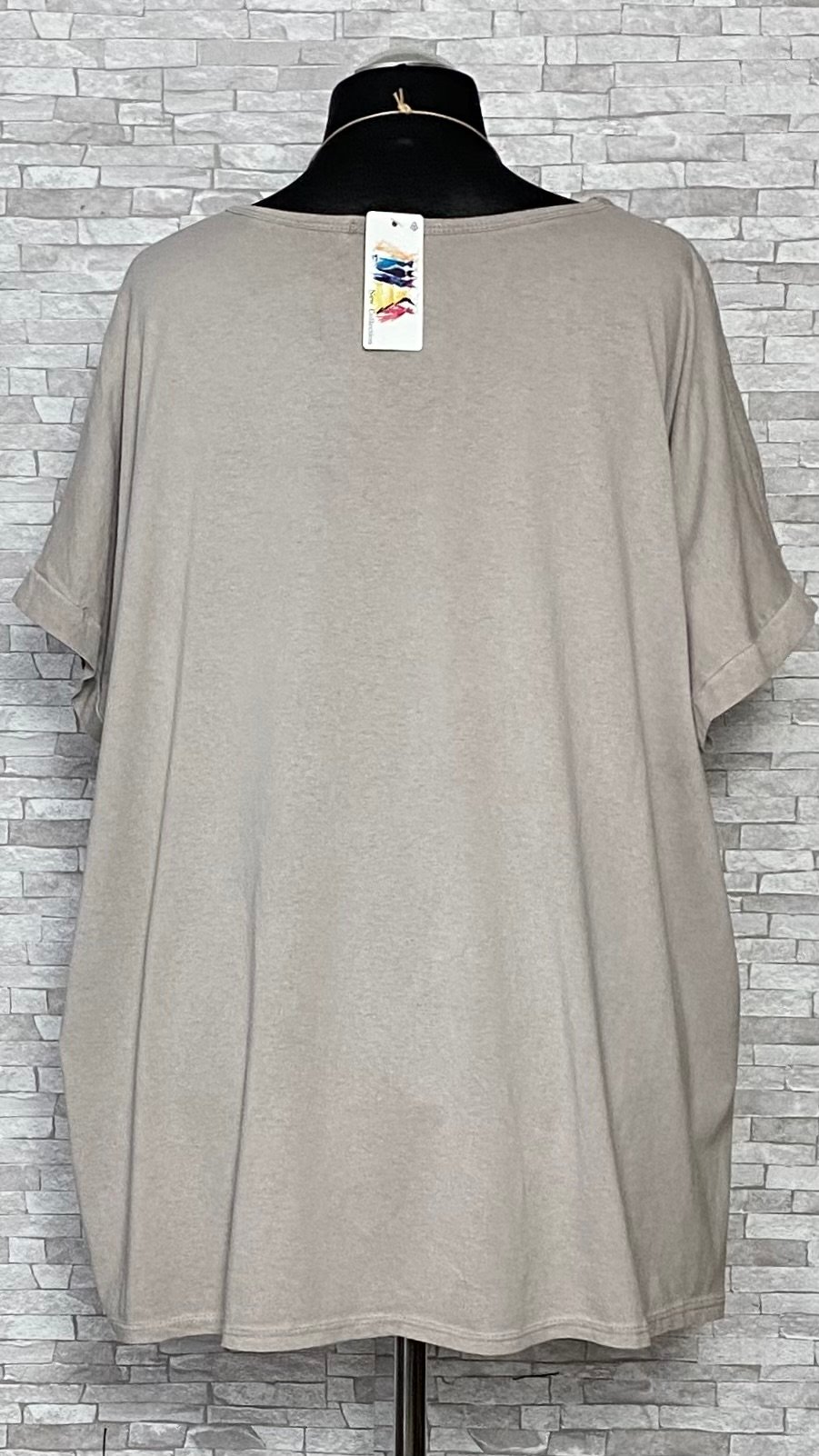 bawełniano lniana bluzka z wisiorkiem bawełniano lniana bluzka z wisiorkiem