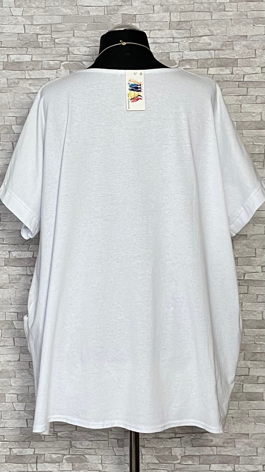 bawełniano lniana bluzka z wisiorkiem bawełniano lniana bluzka z wisiorkiem