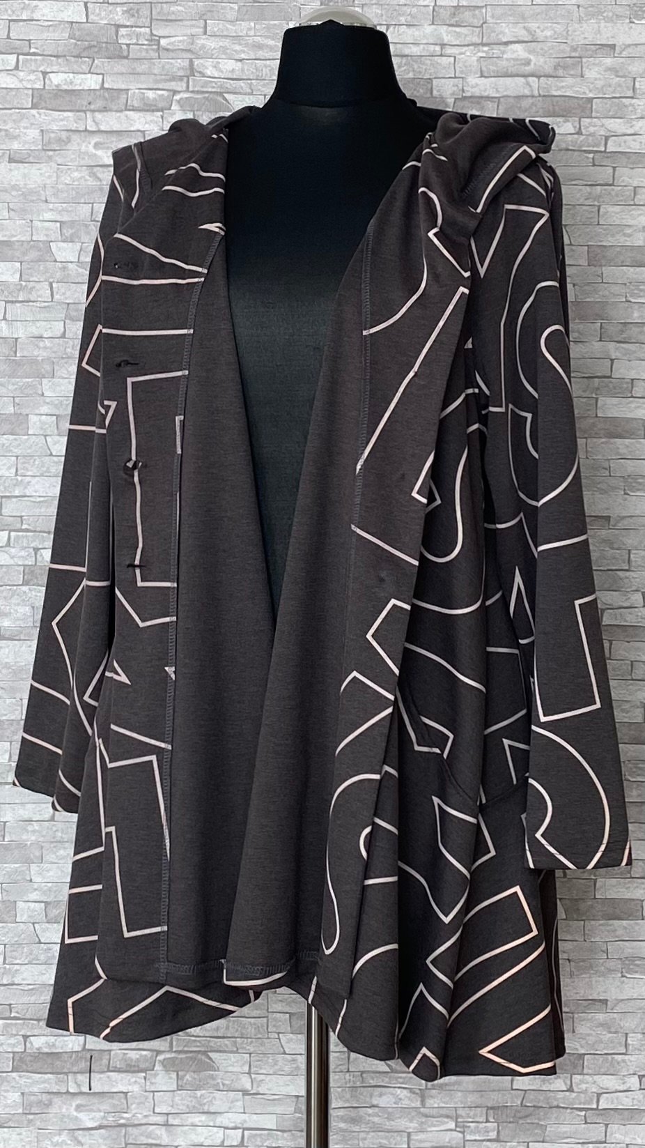 rozpinany blezer new jersey fashion z kapturem rozpinany blezer new jersey fashion z kapturem