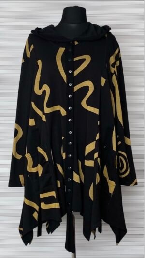 Home rozpinany blezer new jersey fashion z kapturem