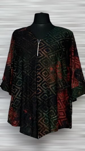 Home bluzka new jersey fashion z zamkiem